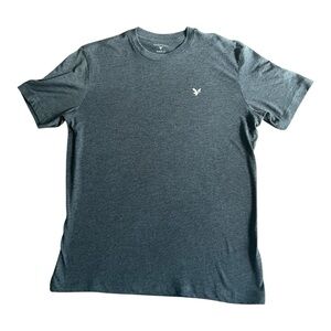 American Eagle Super Soft Standard Fit Icon T-Shirt - Heathered Charcoal - XS
